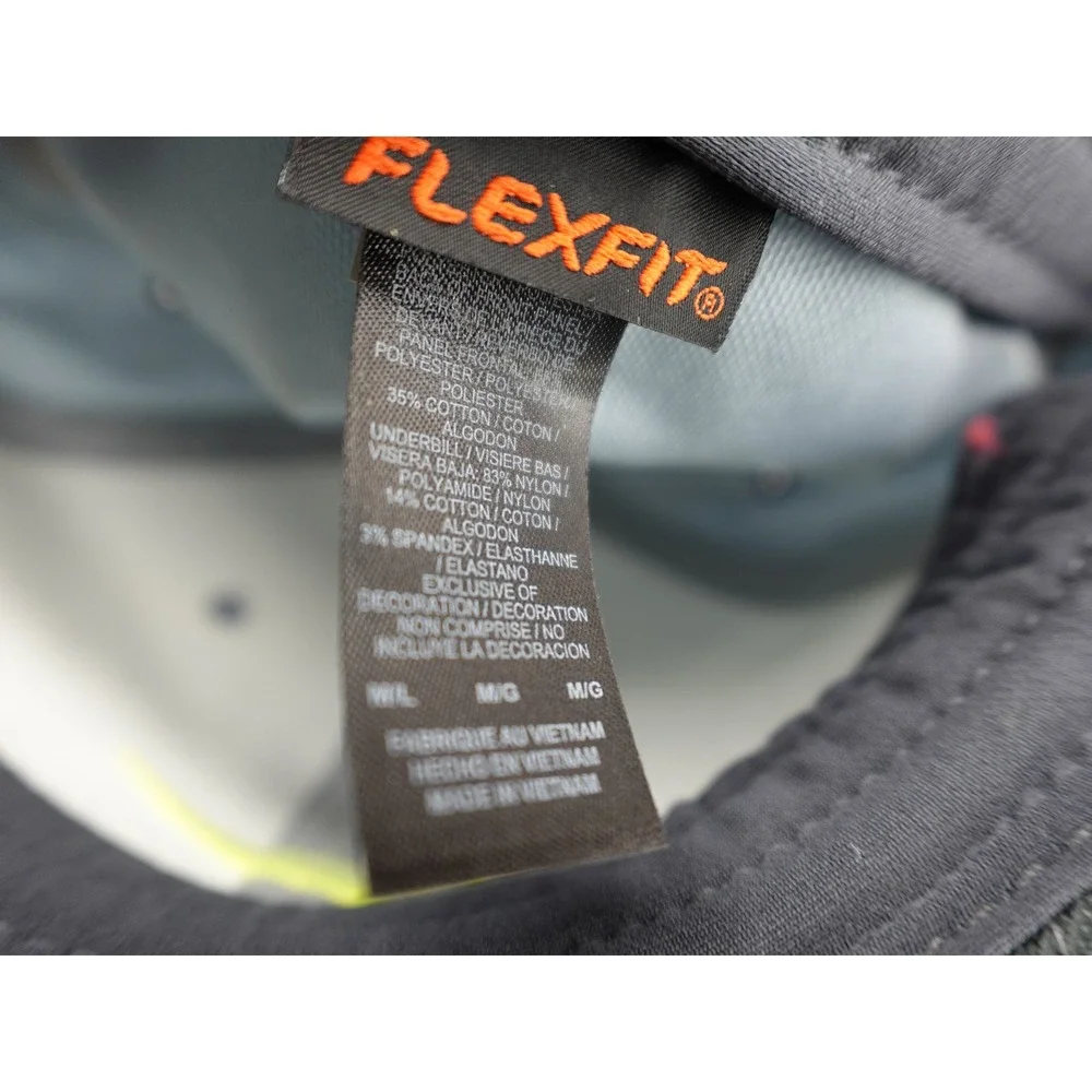 Nike‎ Golf Vapor RZN Hat Mens M/L Grey Neon Yellow Flexfit Baseball Cap